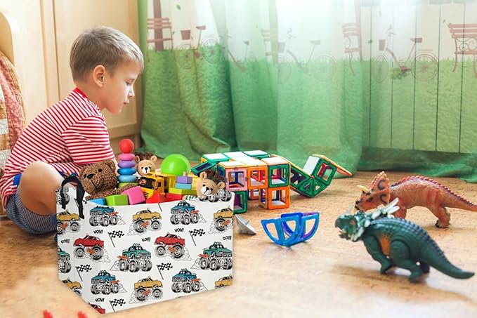 Essme Rectangular Monster Truck Baskets, Car Storage Bins - Image 5