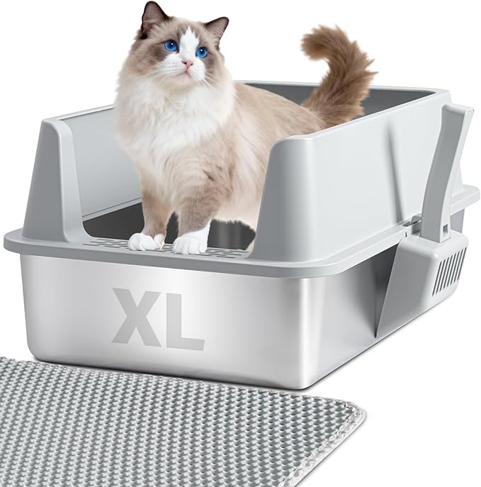 Stainless Steel Litter Box by Holintan
