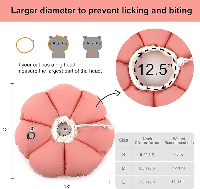 HiDREAM Cat Cone Collar, Cute Waterproof Elizabethan e Collar - Image 5