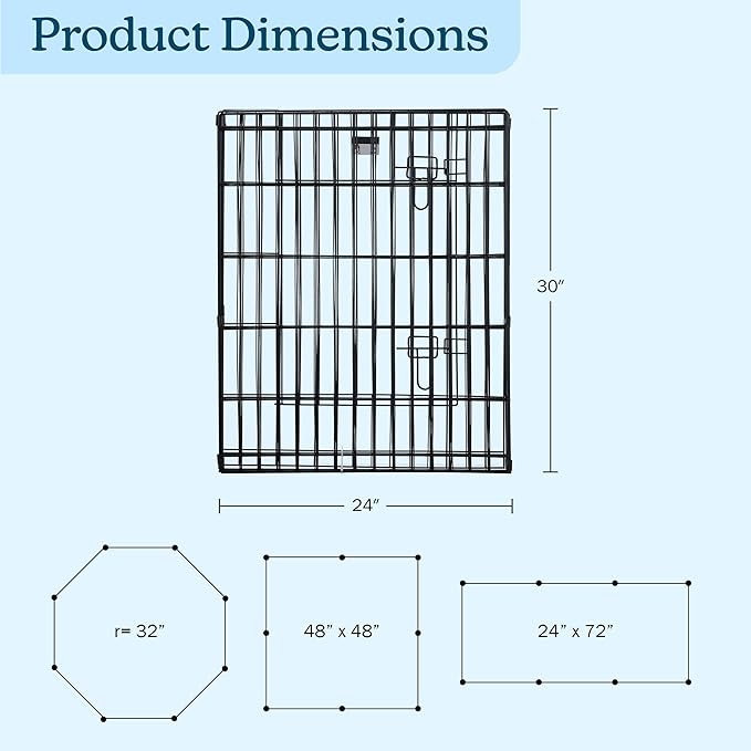 Dog Playpen - Foldable Metal Exercise Puppy Play Pen - Indoor/Outdoor Pen with - Image 6