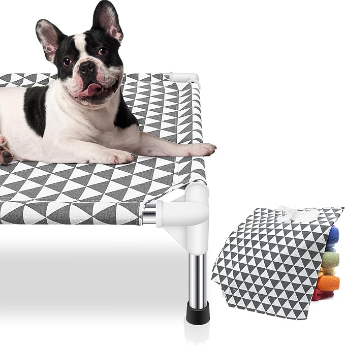 Kuntrust Elevated Outdoor Dog Bed Updated Raised Pet Cot Cooling Puppy Bed - Image 2