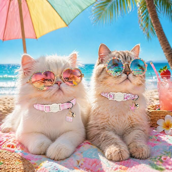 2 Pack Pink Cat Collars - Image 2