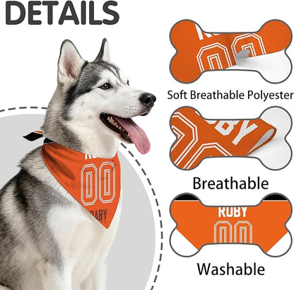 Custom Dog Bandana Personalized Name Logo Photo Text Dog Scarf Customized - Image 4