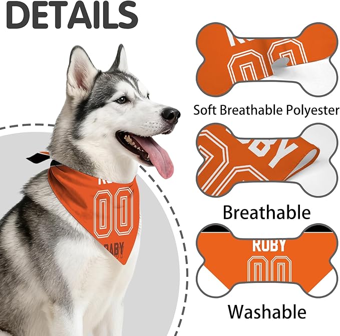 Custom Dog Bandana Personalized Name Logo Photo Text Dog Scarf Customized - Image 4