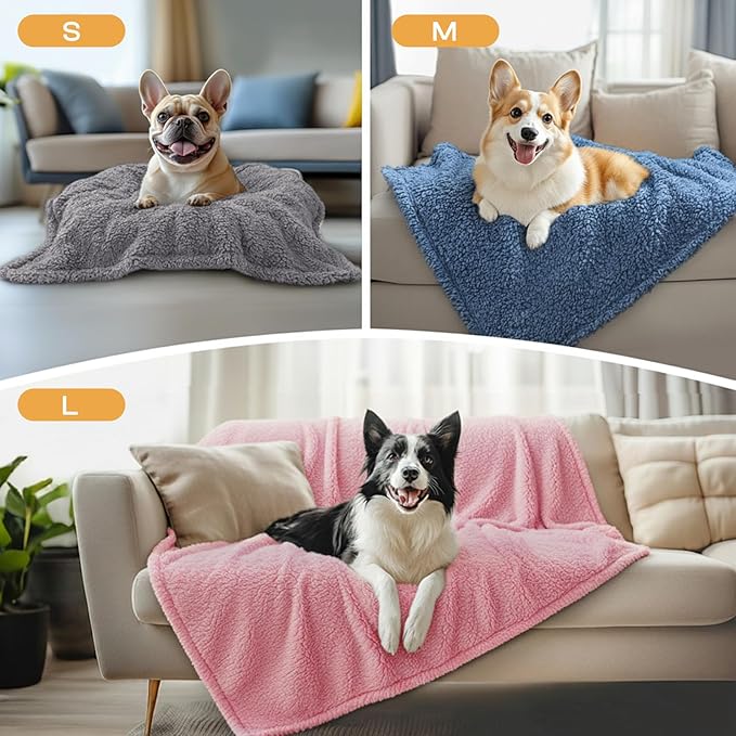 1 Pack 3 Calming Blankets Fluffy Premium Fleece Pet Blanket Soft Sherpa Throw - Image 4