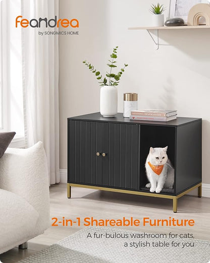 Feandrea Cat Litter Box Enclosure, Hidden Litter Box Furniture - Image 2