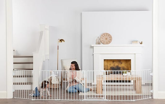 Regalo Safety 144" Super Wide Baby Gate & Play Yard, 2-in-1 Adjustable 6-Panel by Regalo