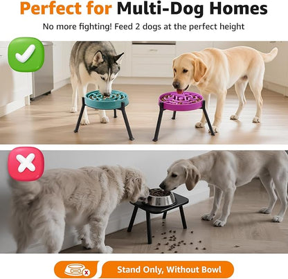 LOOBANI Elevated Dog Bowl Stand: Adjustable Width Anti-Slip Raised Dog Bowl - Image 4