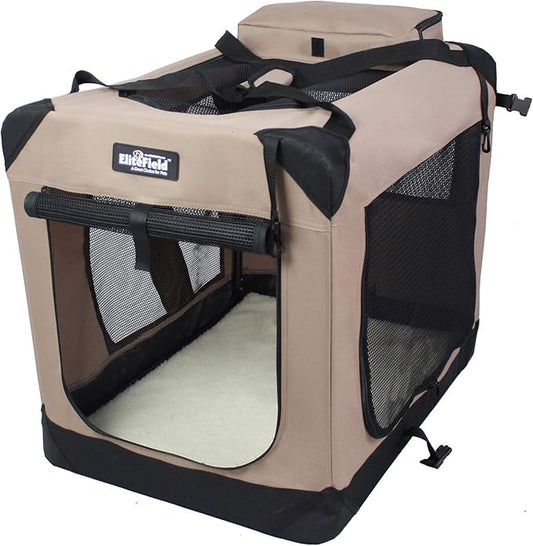 EliteField 3-Door Folding Soft Dog Crate by EliteField