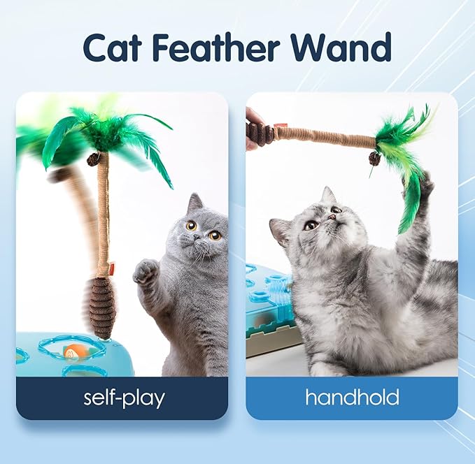 Migipaws 7-in-1 Interactive Cat Toy Motion Activated Indoor Playset - Image 3