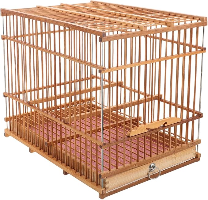 Totority Bamboo Woven Small Bird Cage by Happyforkidstogrowup