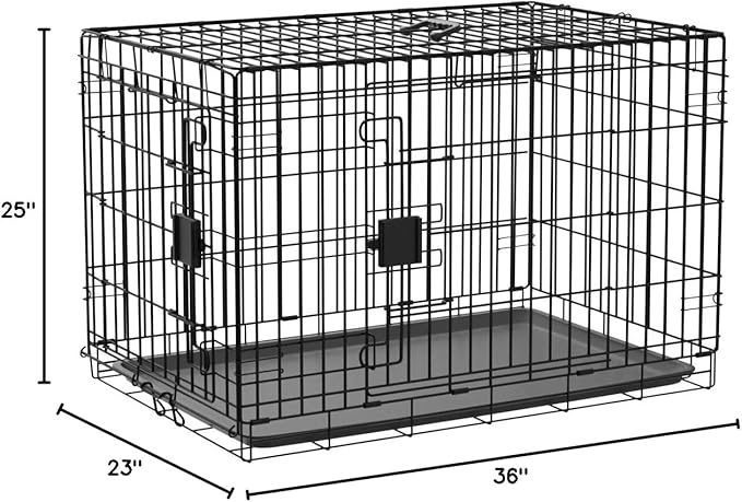 Amazon Basics Portable, Foldable Metal Wire Dog Crate - Image 5