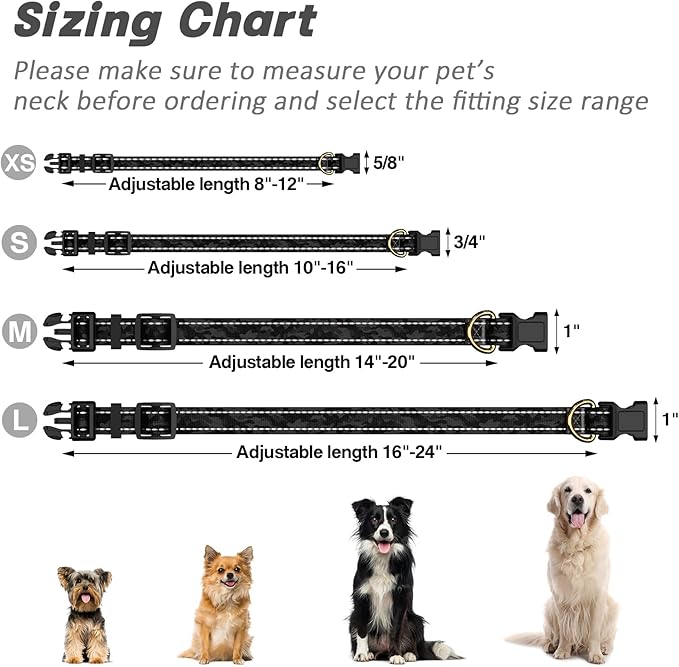 Reflective Dog Collar for Medium Dogs, Cute Camouflage Adjustable Heavy-Duty - Image 7