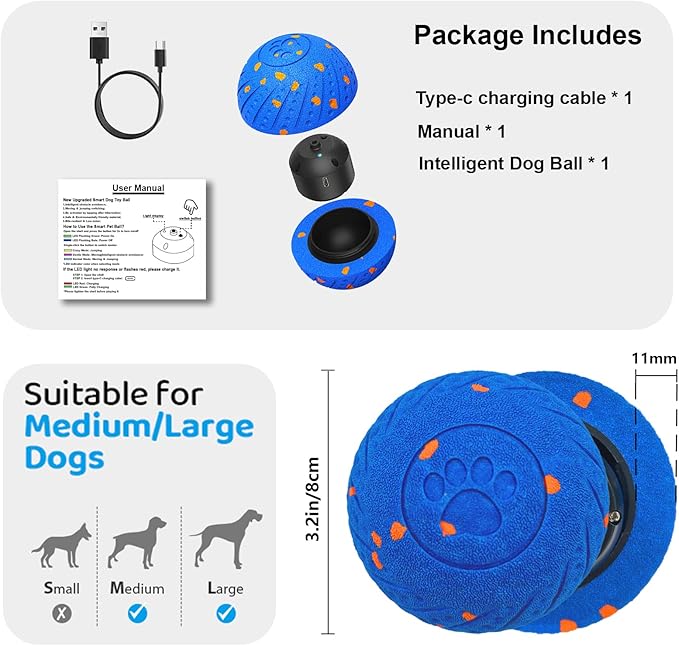 Interactive Dog Toys: Smart Dog Ball – Auto-Bounce, Vibrating & Jumping Action! - Image 6