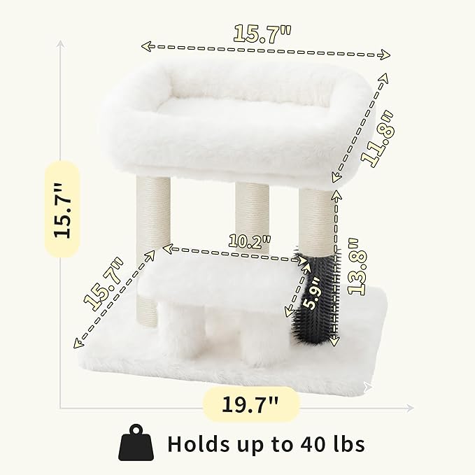 Heybly Cat Scratching Post, Small Cat Tree Tower - Image 7