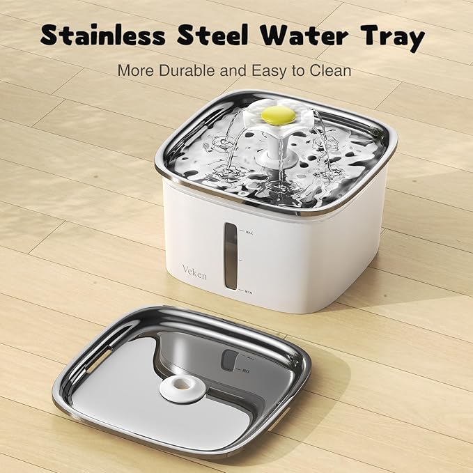 Veken Innovation Award Winner 95oz/2.8L Cat Water Fountain - Image 3