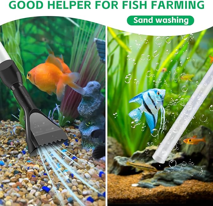 FISORAS Aquarium Gravel Cleaner, Fish Tank Cleaner Gravel Vacuum - Image 2