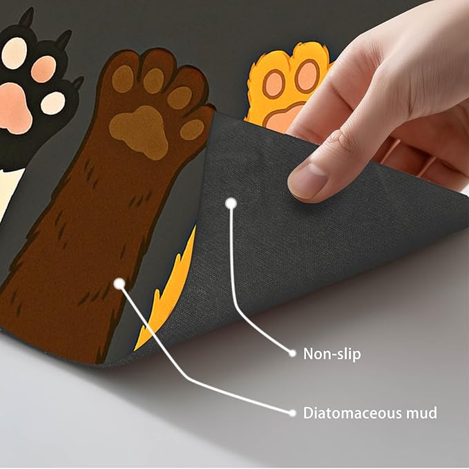 HOMETITUTE Cute Pet Feeding Mat Easy Clean Fast Dry Dog Food Mat - Image 5