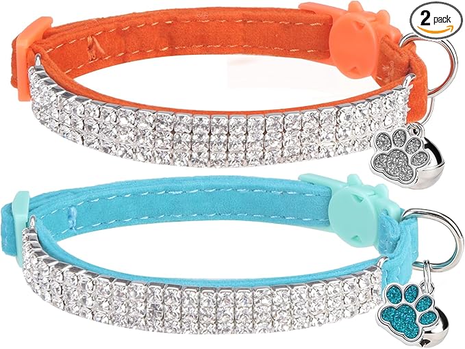 EXPAWLORER Soft Velvet Safe Cat Collars by EXPAWLORER