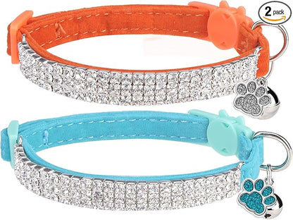 EXPAWLORER Soft Velvet Safe Cat Collars by EXPAWLORER
