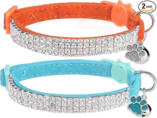 EXPAWLORER Soft Velvet Safe Cat Collars by EXPAWLORER