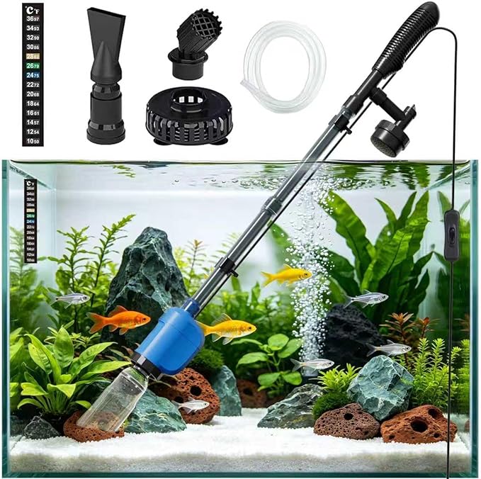 6-in-1 Electric Aquarium Gravel Cleaner, 530GPH Fish Tank Vacuum Cleaner by Unknown
