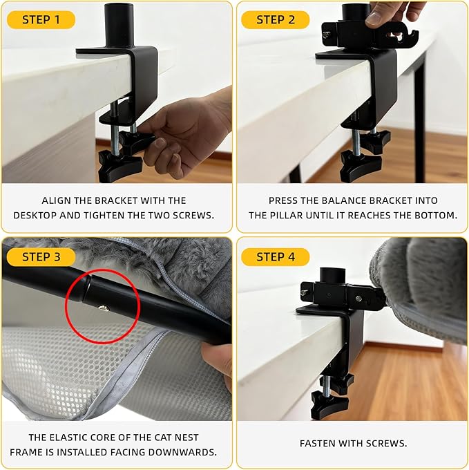 20"x16" Rotatable Foldable Cat Desk Bed - Image 3