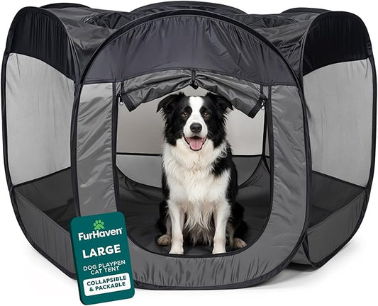 FurHaven Soft-Sided Dog & Cat Playpen, Portable Foldable Indoor & Outdoor Pet by FurHaven