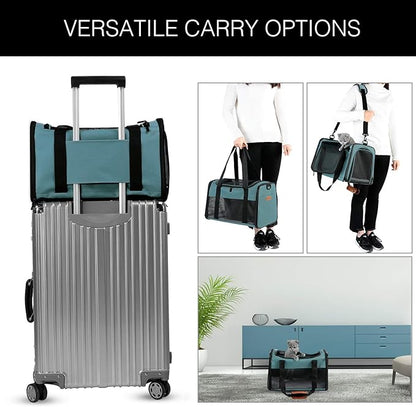 Cat Carrier - Portable Foldable Dog Pet Carrier, Soft-Sided Pet Bag up to 15 Lbs - Image 6