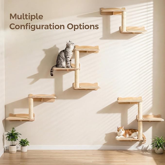 Cat Wall Shelves, 2-Tier Cat Shelves - Image 6