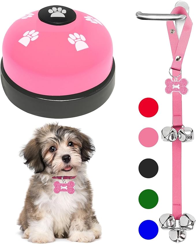 2 Pack Dog Door Bells Dog Doorbell to go Outside Puppy Train Bell by KEXIAVA