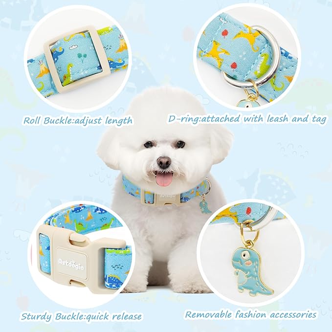 Dinosaur Dog Collar for Extra Small Dogs, Cute Puppy Collars - Image 3