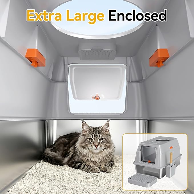 Extra Large Stainless Steel Litter Box - Image 3