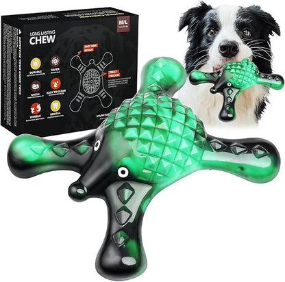 Tough Dog Chew Toy for Aggressive Chewers – Durable Bacon Flavored Nylon Bone by Quizvi
