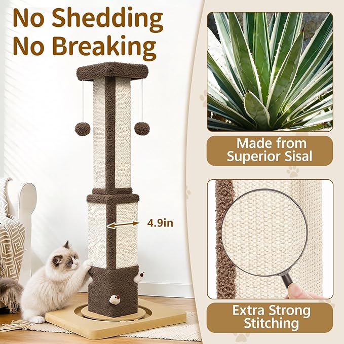 Tall Cat Scratching Post for Large Cats Kittens, Shields Furniture from - Image 3