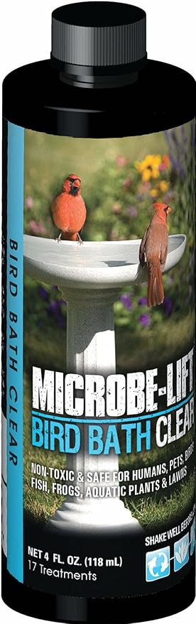 Microbe-Lift Bird Bath Clear Two-in-One Water Cleaner – 4 Oz – Safe by Microbe-Lift