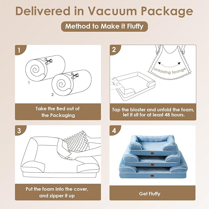 EHEYCIGA Orthopedic Dog Beds for Extra Large Dogs, Waterproof Memory Foam XL - Image 7