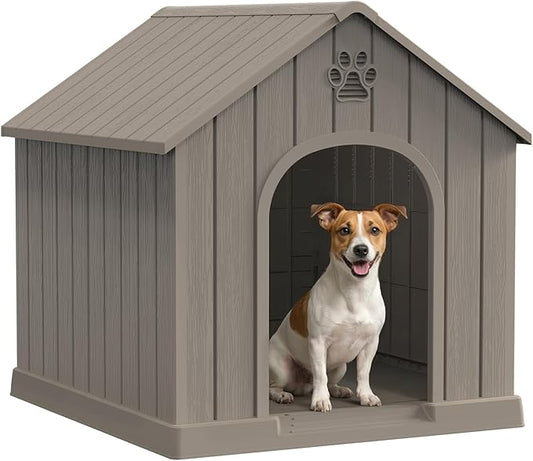 DRATO Indoor & Outdoor Dog Houses, Resin Material Pet Shelter by DRATOprovidesawarmandcozy