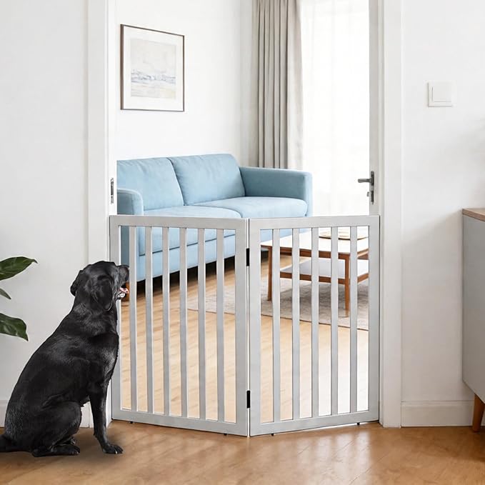 Dog Gate Indoor, Freestanding Dog Fence by SFJC