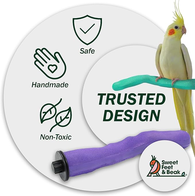 Sweet Feet & Beak Safety Pumice Bird Perch, Medium 1-1/4" X 12", Lightweight - Image 4
