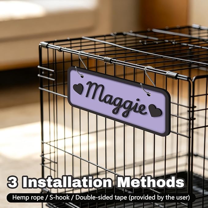 Personalized Dog Room Decor Custom Dog Crate Accessories Name Plate Doghouse - Image 4