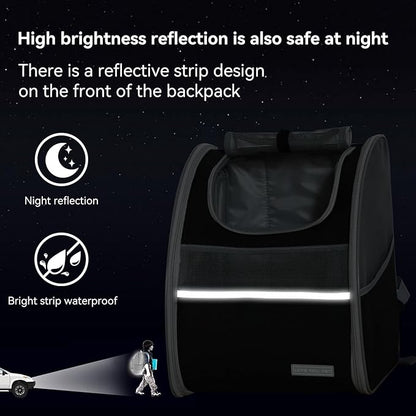 Cat Carrier Backpack with Reflector with Safety Leash Up to 15Lbs, Pet Carrier - Image 3