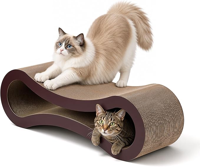 Extra Large Cat Scratcher Cardboard Bed, 100% Recyclable & Reversible Durable - Image 7
