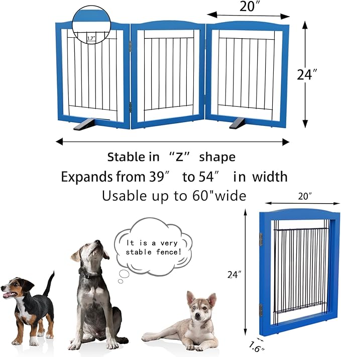 ZJSF Freestanding Dog Fence Indoor, Foldable Dog Gate - Image 7