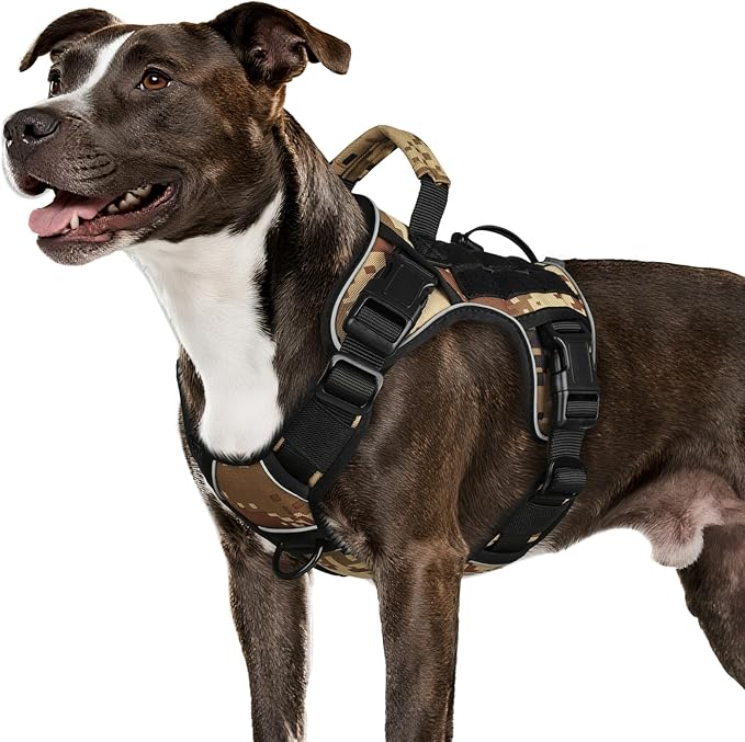 WINGOIN Tactical Dog Harness for Medium Dogs, Heavy Duty No Pull Dog Harness by WINGOIN