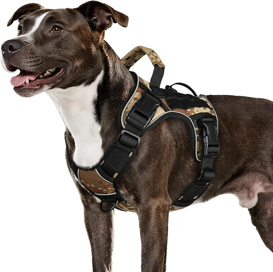 WINGOIN Tactical Dog Harness for Medium Dogs, Heavy Duty No Pull Dog Harness by WINGOIN