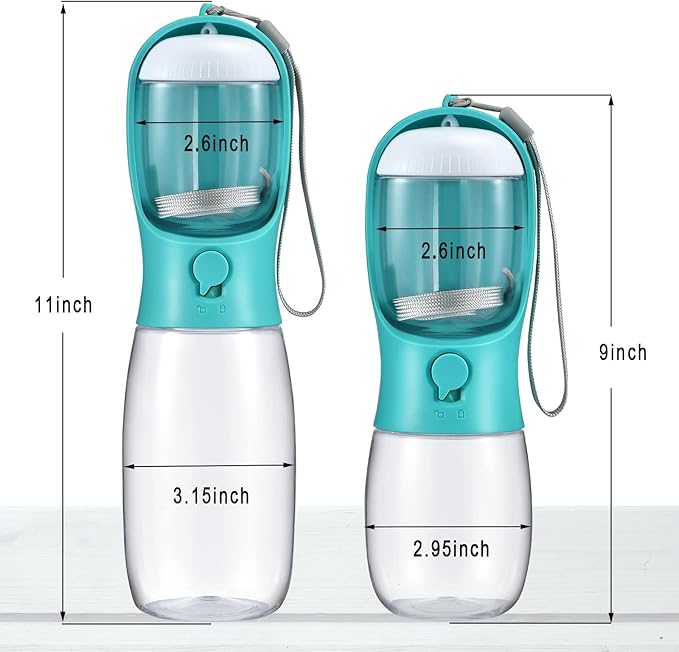 Cibaabo Dog Water Bottle with Food Container, Travel Puppy Water Bowl, Portable - Image 3