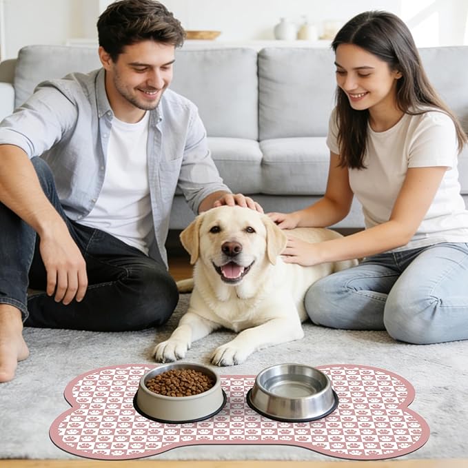 Pet Mats for Food and Water, Non Slip Indoor Quick Dry Cat Bowl Feeding Mats - Image 7