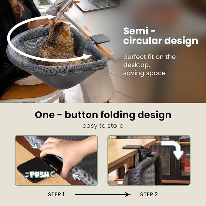 JUNSPOW Cat Desk Bed - Image 4