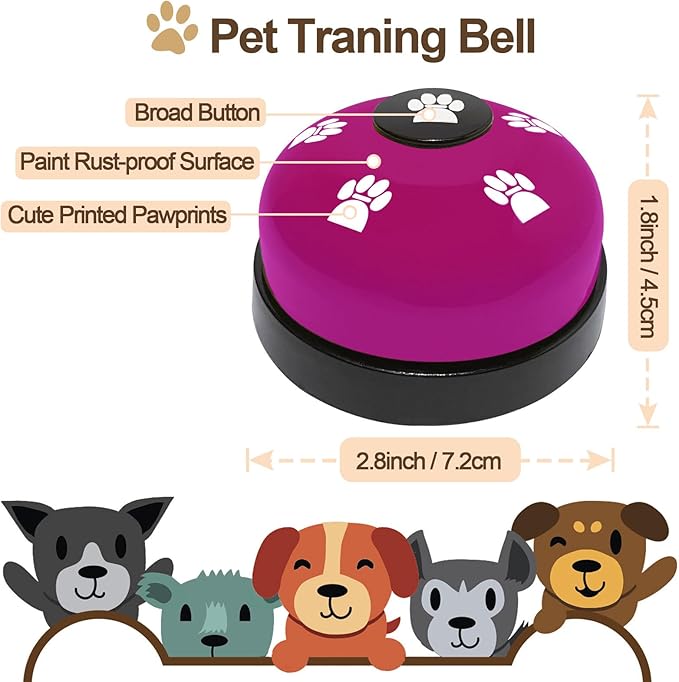 2 Pack Dog Bells, Puppy Potty Training Bell Dog Doorbell Potty Train Dog Bell - Image 5